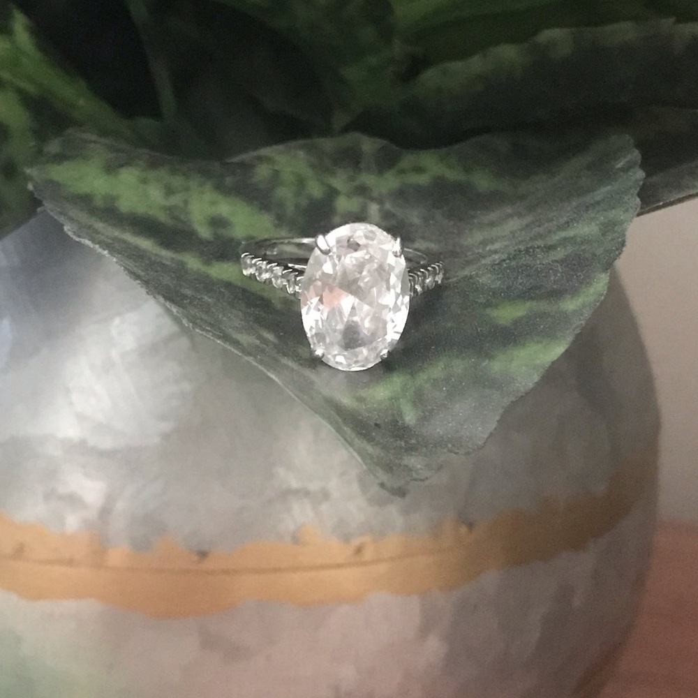 Sterling Silver White Topaz Ring